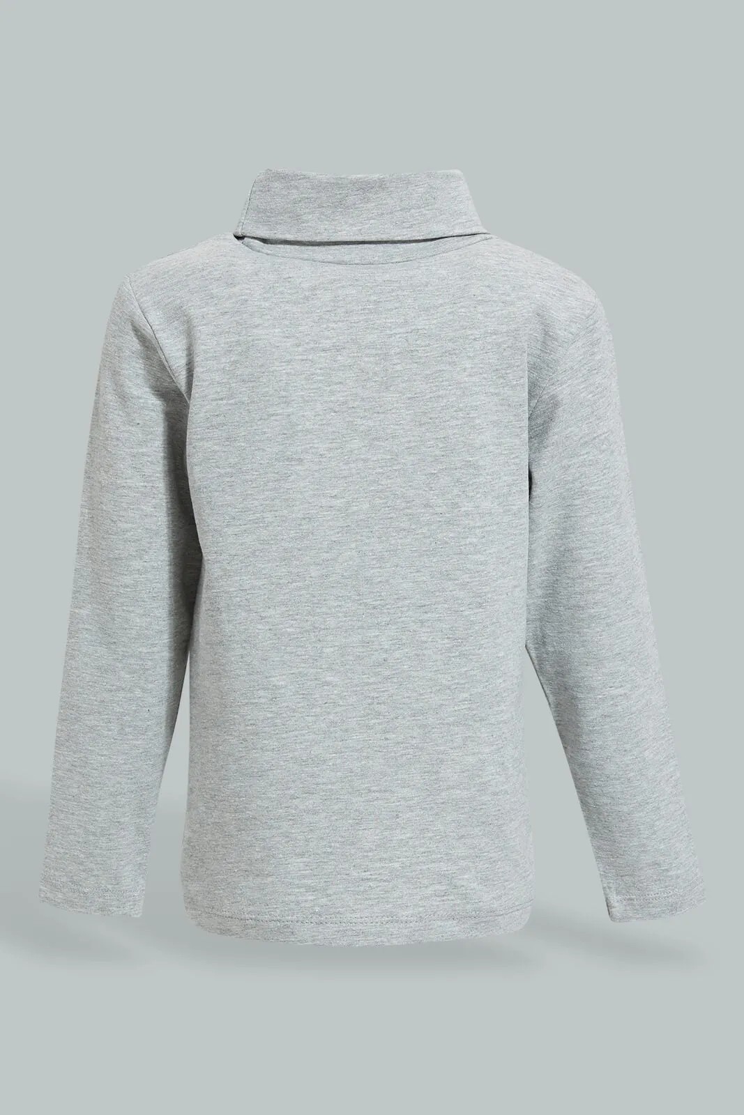 Grey Turtleneck T-Shirt