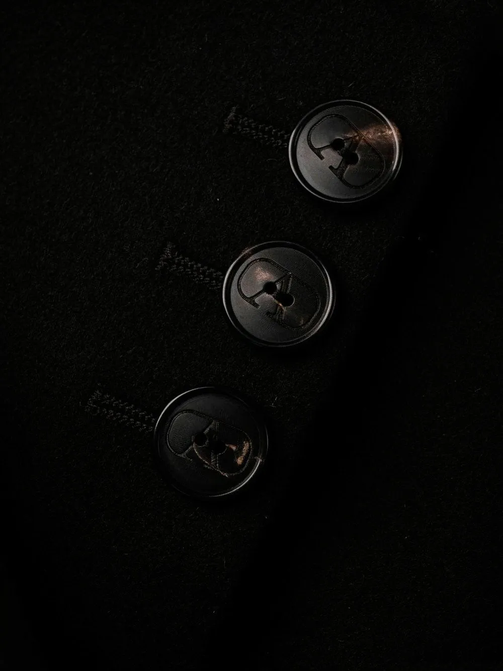 Logo-plaque single-breasted coat