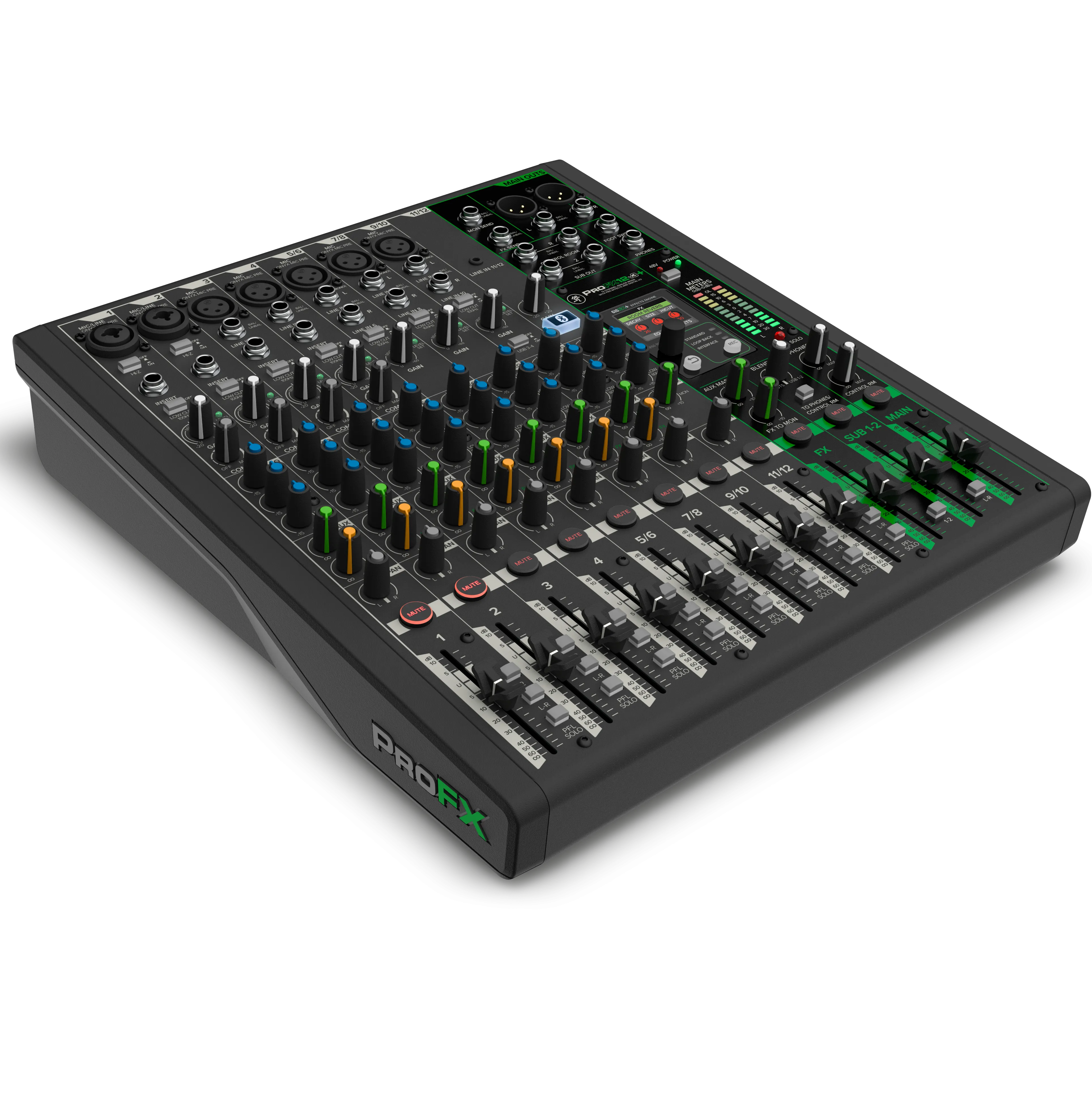Mackie PROFX12V3  12-Channel Analog Mixer w/ Enhanced FX, USB Recording, and BT