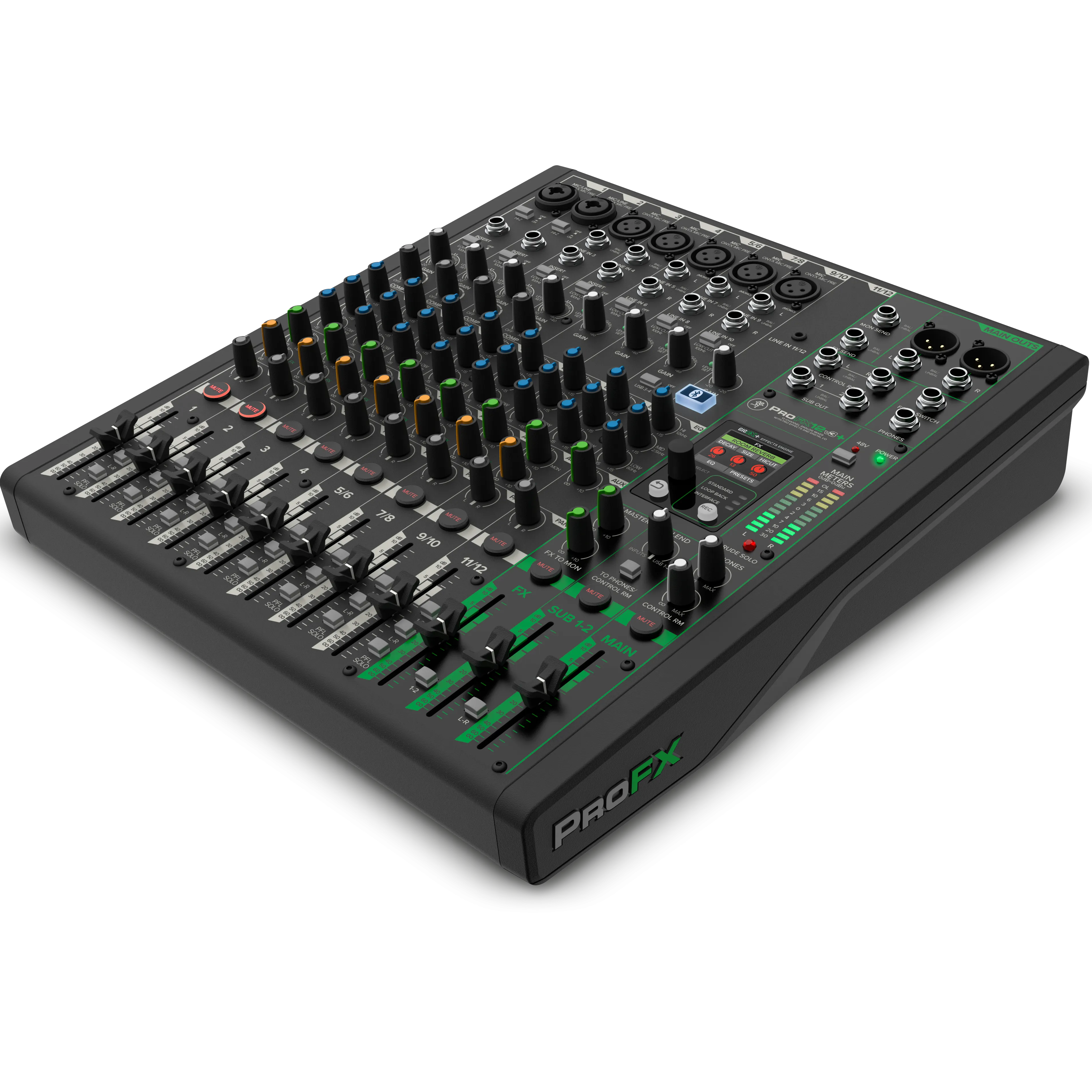 Mackie PROFX12V3  12-Channel Analog Mixer w/ Enhanced FX, USB Recording, and BT