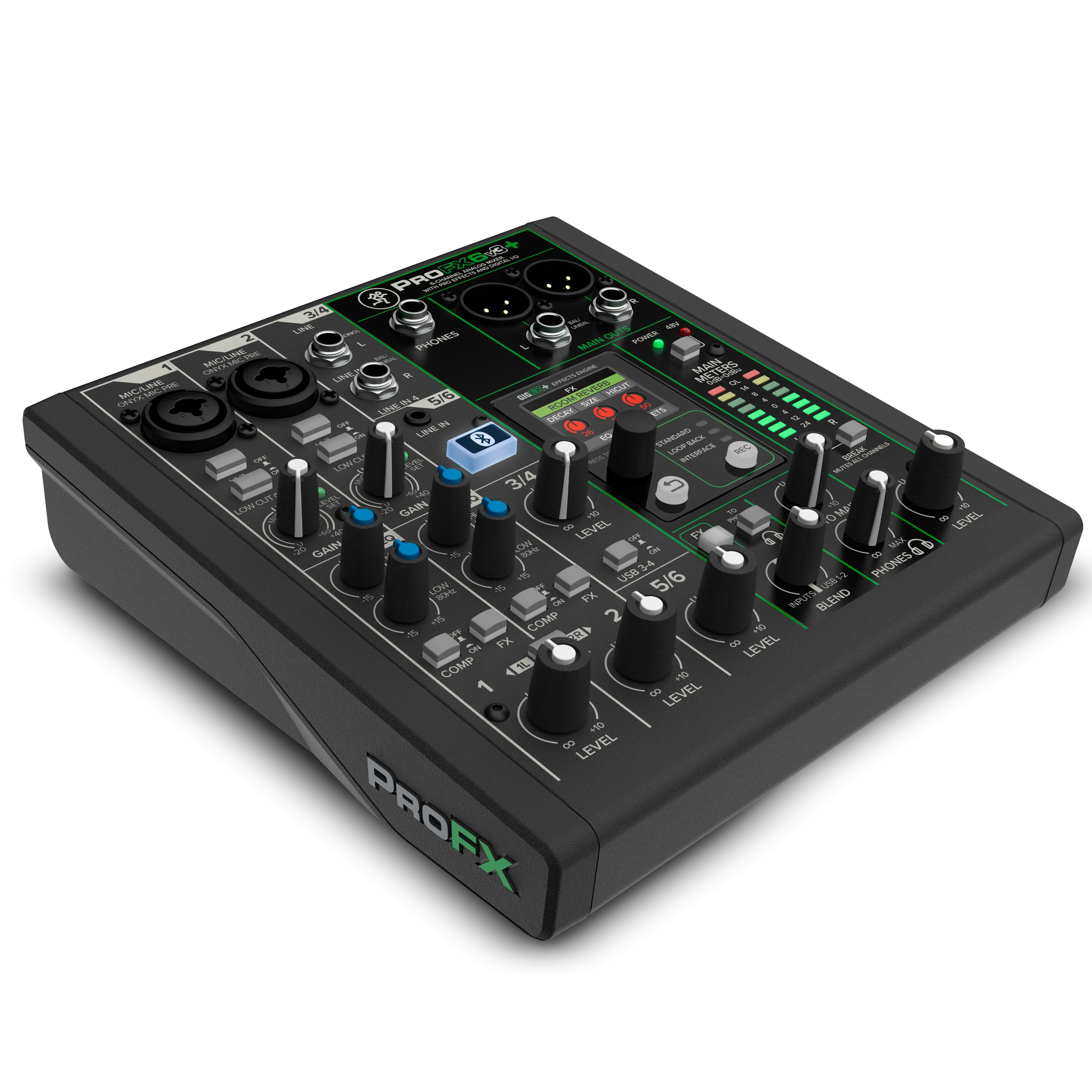 Mackie PROFX6V3  6-Channel Analog Mixer w/ Enhanced FX, USB Recording, and BT