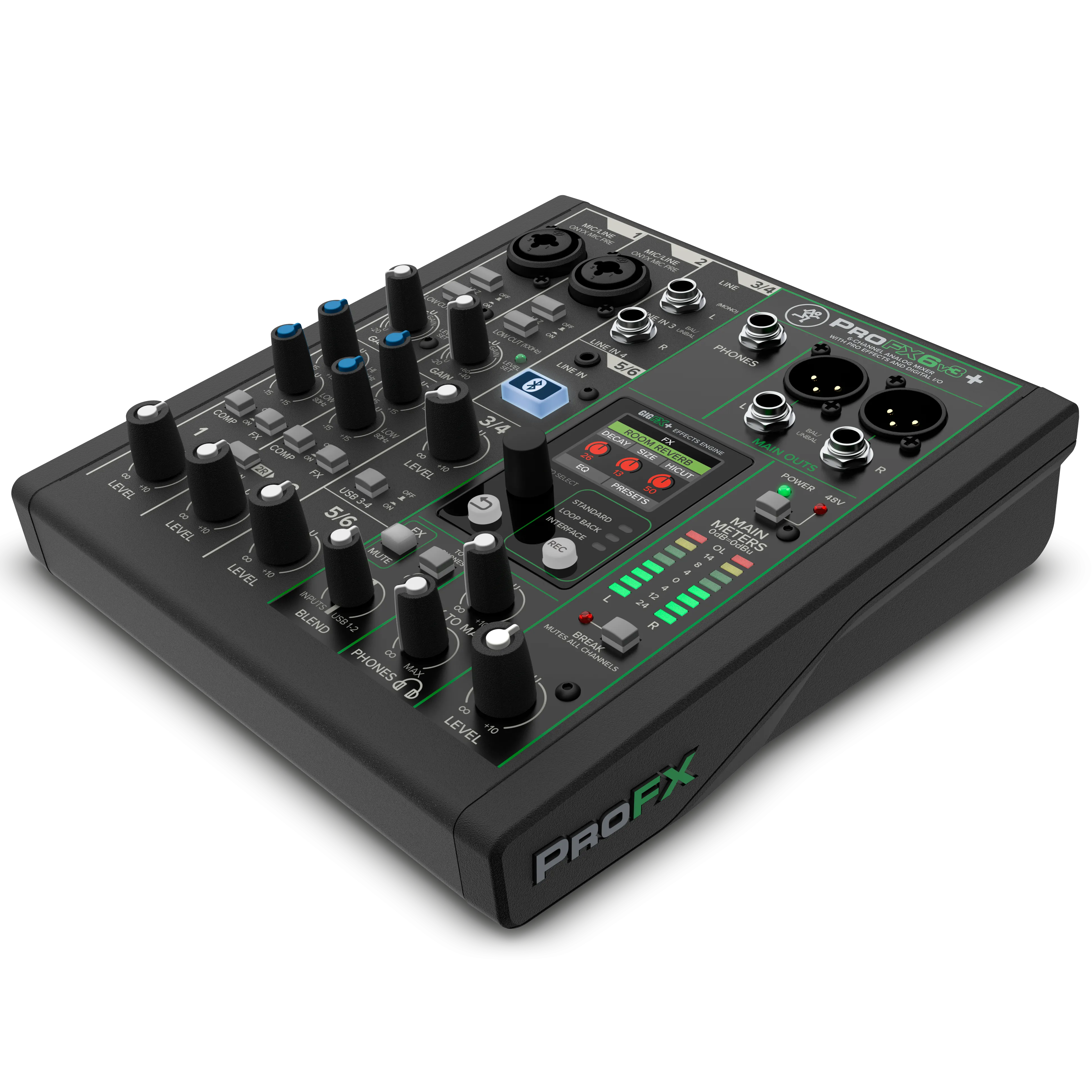Mackie PROFX6V3  6-Channel Analog Mixer w/ Enhanced FX, USB Recording, and BT