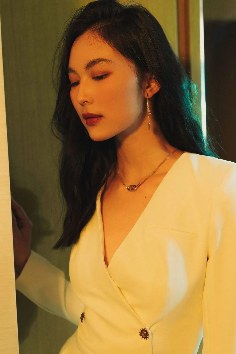 Positive V-Neck Jumpsuit